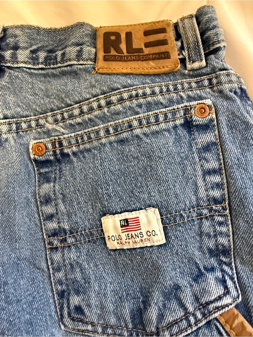 Vintage 90’s Polo Jeans Ralph Lauren Women’s wide leg carpenter Size 18